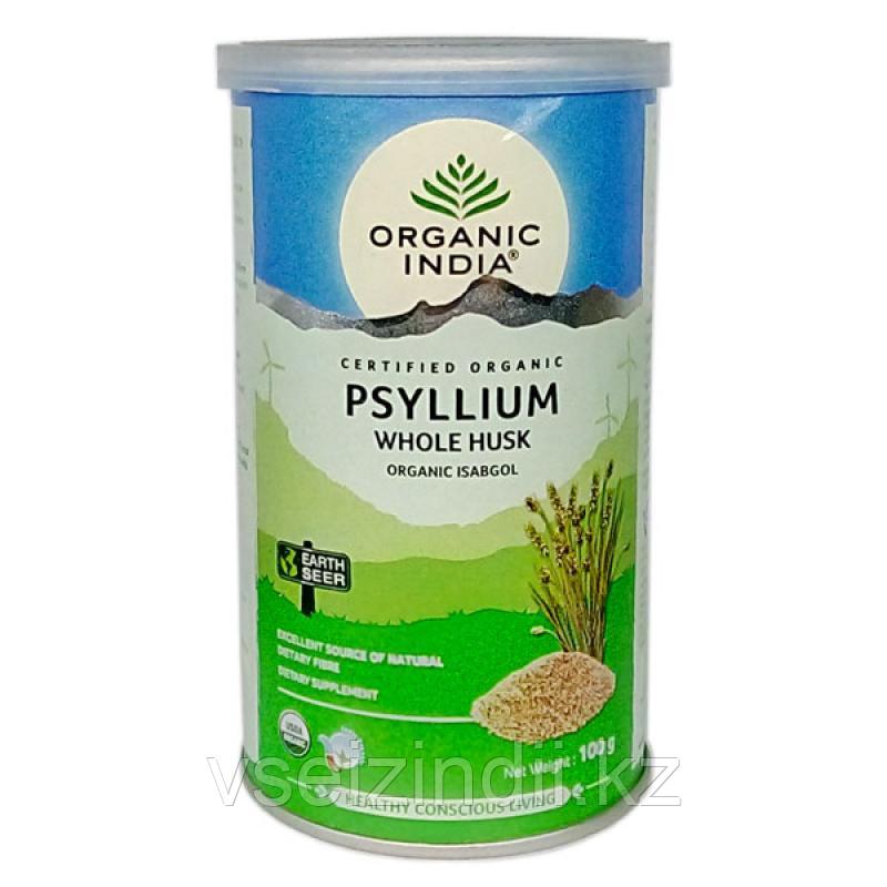 Псиллиум, Psyllium, Organic India, подорожник шелуха 100 гр, слабительное, избыточный вес, очищение кишечника