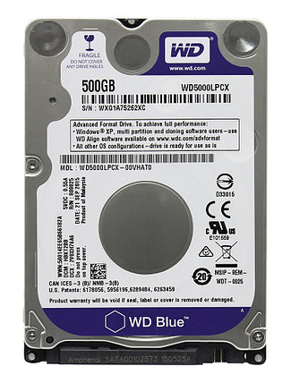Жесткий диск для ноутбука 500Gb WD Blue SATA 6Gb/s 2.5" 5400rpm 16Mb, фото 2