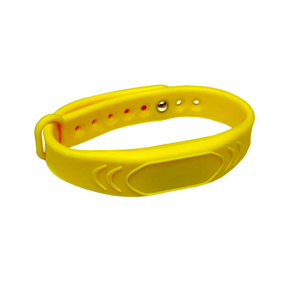 Силиконовый браслет Mifare SC-Yellow, с застежкой, желтый - фото 1 - id-p83982271