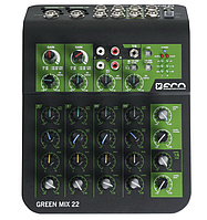 Миниатюрный микшерный пульт со встроенным аудиоинтерфейсом GREEN MIX 22