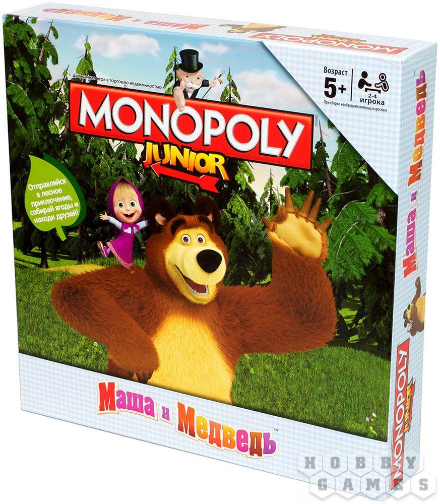 Настольная игра Монополия Junior: Маша и Медведь, фото 1