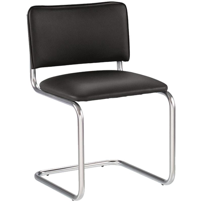 Стул "Sylwia", каркас хром, обивка кожзам черный, фото 1