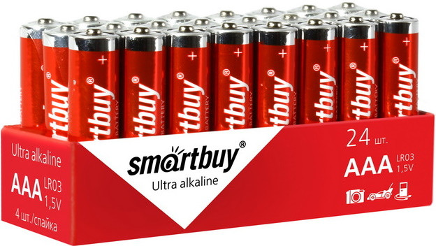Батарейка алкалиновая (щелочная) Smartbuy LR03/4S (24/480) - фото 1 - id-p84010735
