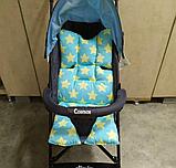 Матрасик в коляску, стульчик для кормления, голубой, фото 4