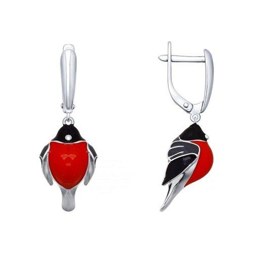 Серьги из серебра с эмалью SOKOLOV 94021699