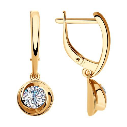 Серьги из серебра с фианитами SOKOLOV 93020910
