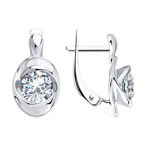 Серьги из серебра с фианитами SOKOLOV 94023435