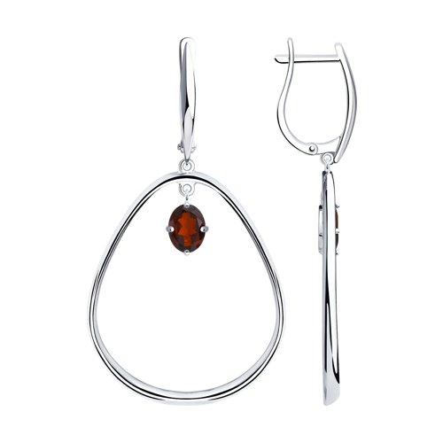 Серьги из серебра с гранатами SOKOLOV 92022225
