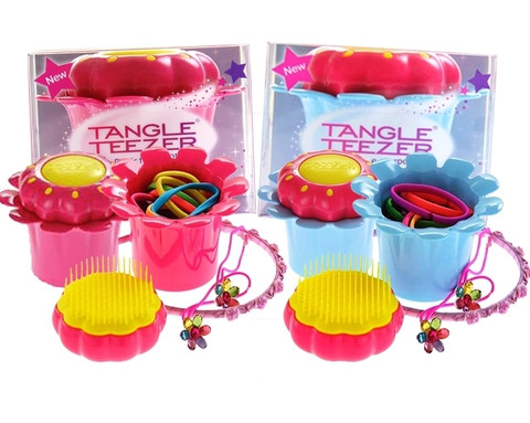 Расческа для волос детская Tangle Teezer Magic Flowerpot (Оранжево-розовый) - фото 2 - id-p84011647