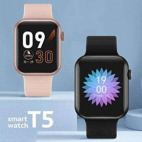 Часы умные IWO Smart Watch поколение T5 с датчиком пульса и артериального давления (Серый космос) - фото 2 - id-p84011690