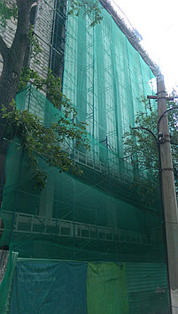 55гр/м2 4мх50м Фасадная сетка для  укрытия строительных лесов. Универсальная Пылеулавливающая
