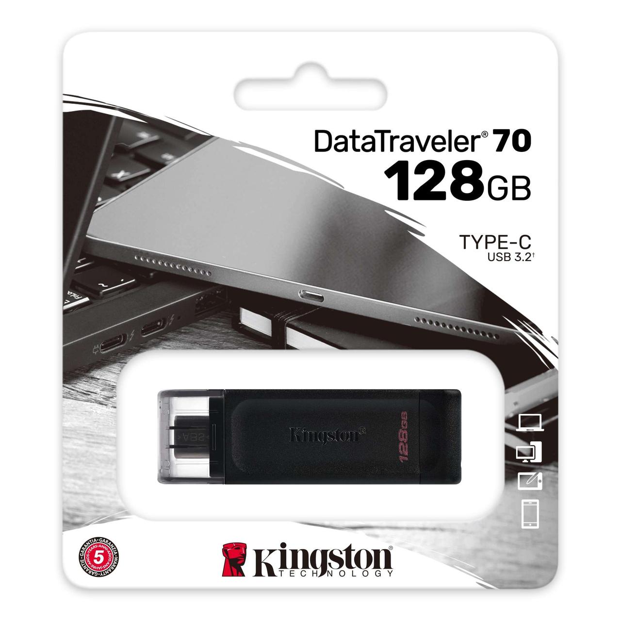 Flash-накопитель Kingston 128Gb USB-C 3.2 Data Traveler 70