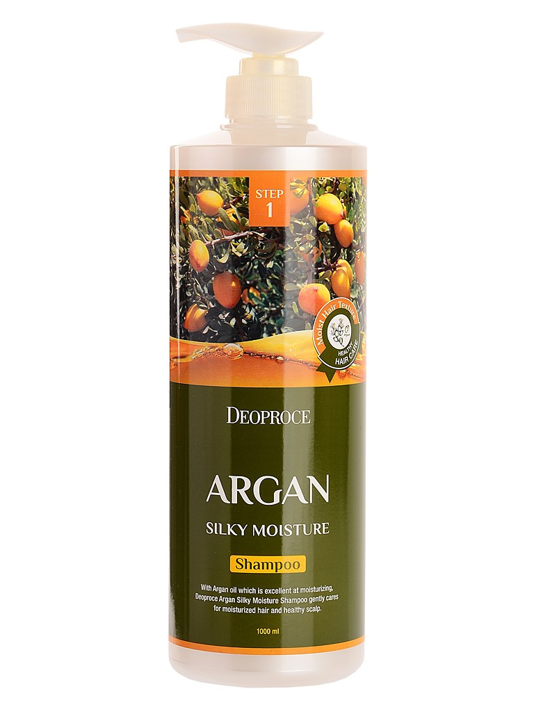 Deoproce Hair Argan Шампунь для волос с аргановым маслом Shampoo Argan Silky Moisture 1000 мл