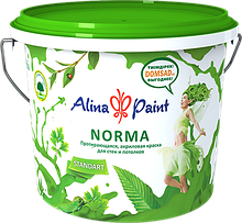 Краска водоэмульсионная Alina Paint NORMA 7кг(интерьерная,протирающаяся морозостойкая)