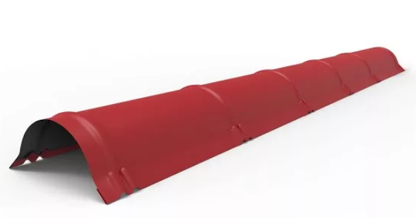 Планка конька круглого R 80х2000 мм Матовый Красный RAL 3005, фото 1