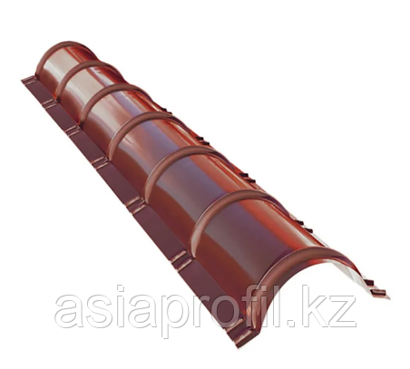 Планка конька круглого R 110х2000 мм Глянец Красный RAL 3005