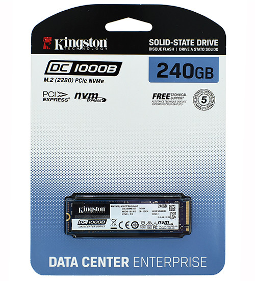 Твердотельный накопитель SSD 240 Gb, M.2 2280, Kingston DC1000B