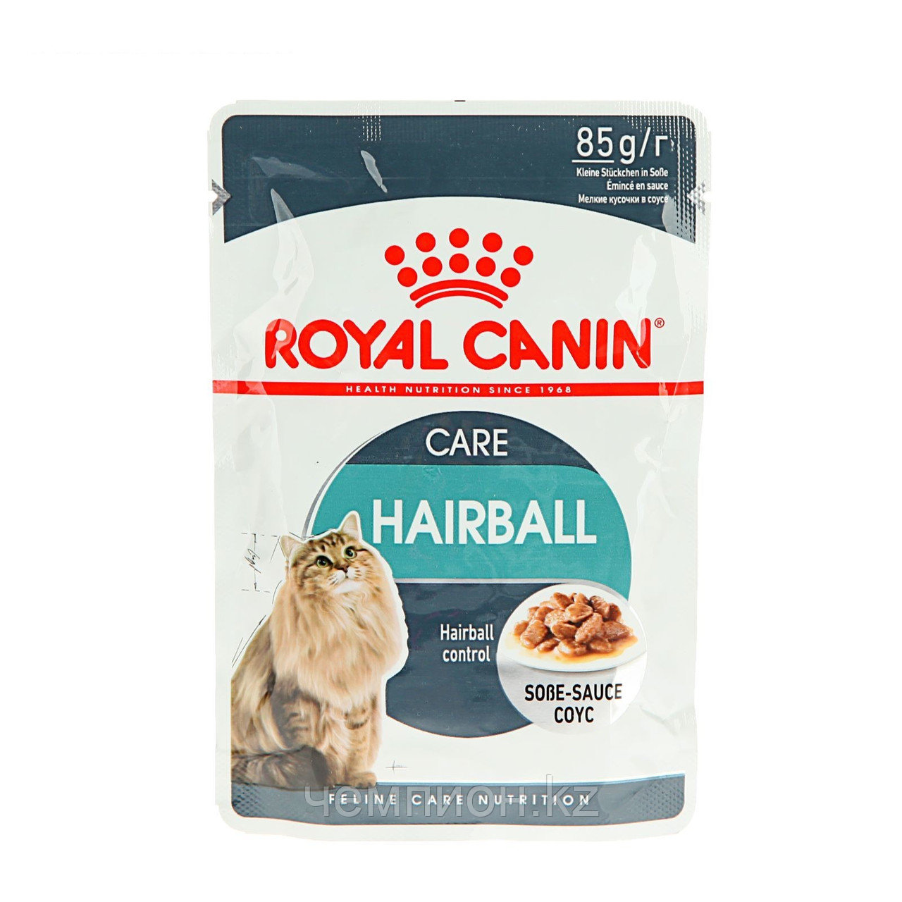 Royal Canin Hairball Care Pouch,кусочки в соусе для кошек, выведение шерсти, уп.12*85гр