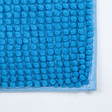 Коврик Доляна «Букли», 50×80 см, цвет голубой, фото 3