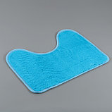 Набор ковриков для ванны и туалета Доляна, 2 шт: 40×50, 50×80 см цвет голубой, фото 5