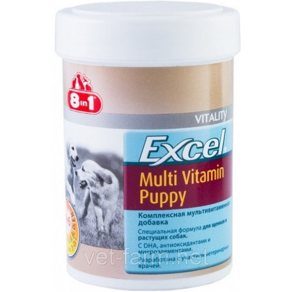 Мультивитаминный комплекс для щенков 8in1 Excel Multivitamin Puppy 100 таб