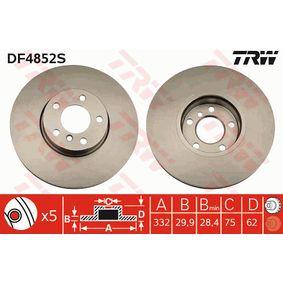 Диск тормозной передний TRW DF4852S BMW X5 3.0si 07> - фото 1 - id-p84126481