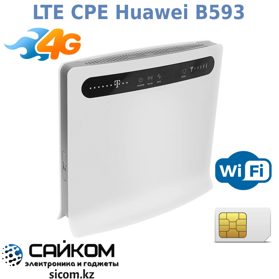 4G LTE Wi-Fi Роутер Huawei CPE B593 / Хорошая скорость