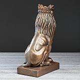 Статуэтка "Лев царь", бронзовый цвет, 37 см, фото 2