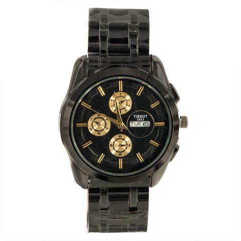 Часы мужские наручные Tissot Couturier T035.614 на стальном ремешке [реплика] (Тёмная ночь) - фото 1 - id-p84130652