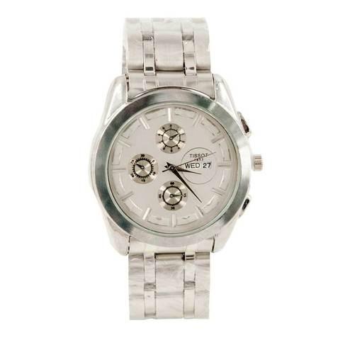 Часы мужские наручные Tissot Couturier T035.614 на стальном ремешке [реплика] (Холодное серебро) - фото 1 - id-p84130653