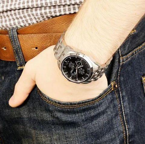 Часы мужские наручные Tissot Couturier T035.614 на стальном ремешке [реплика] (Холодное серебро) - фото 7 - id-p84130674