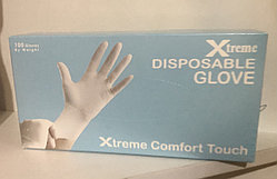 Перчатки латексные нестерильные смотровые, гладкие, о пудренные, одноразовые S,M,L. (50пар)