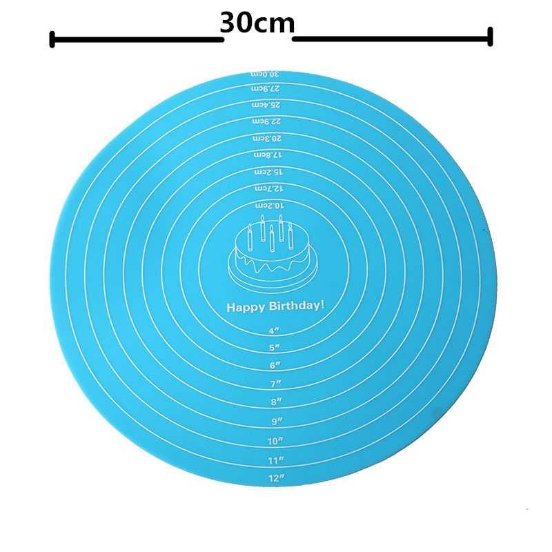 Кухонный круглый силиконовый коврик для выпечки d 30