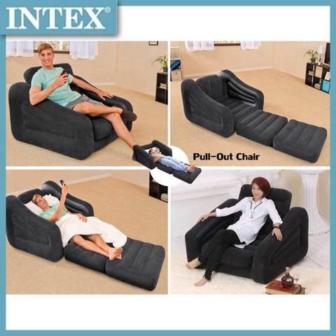 Кресло-кровать надувное раскладное INTEX Transformer 2-в-1 Pull-Out Chair - фото 4 - id-p69745577