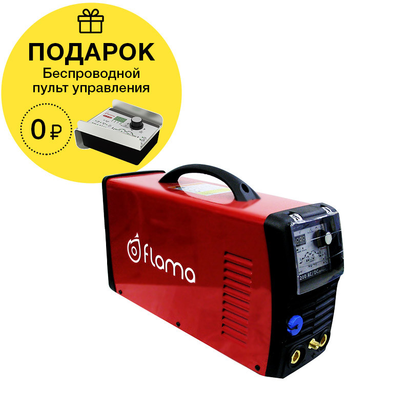 Инвертор для аргонодуговой сварки всех металлов Flama TIG 200 AC/DC