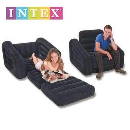 Кресло-кровать надувное раскладное INTEX Transformer 2-в-1 Pull-Out Chair, фото 2