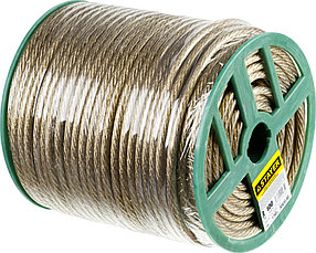 Трос стальной в полимерной оболочке Stayer, 8 мм, 100 м (30410-80)