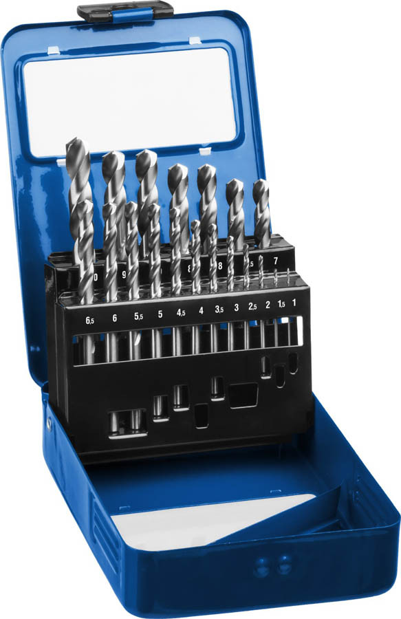 Набор сверл по металлу ЗУБР, 19 шт. (Ø 1-10 мм), класс А, Р6М5, серия "Профессионал" (29625-H19) - фото 1 - id-p76809513
