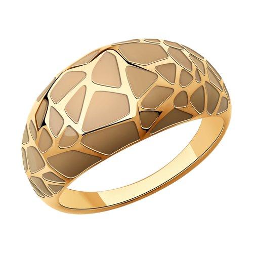 Кольцо из золочёного серебра с эмалью Diamant 93-110-00648-1 позолота