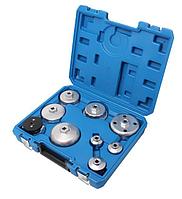 ROCKFORCE Набор съемников масляных фильтров 3/8", 9 предметов(64.5х14 - 2шт, 88.8х15, 74.2х14, 86.6х16, 27х6,