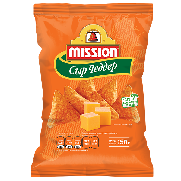 Чипсы кукурузные со вкусом сыра (Mission)
