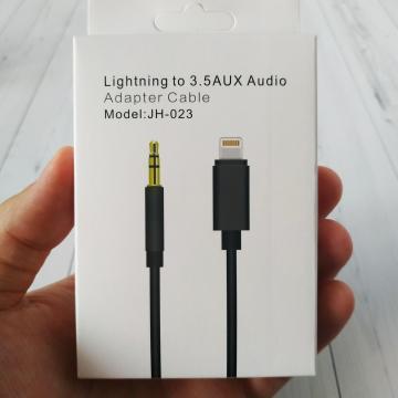 Аудио-кабель AUX 3.5mm - Lightning (JH-023) (в коробке) (1м)