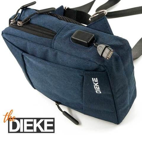 Рюкзак-сумка однолямочный с портом USB для зарядки устройств Dieke Compact #1262 (Серый) - фото 3 - id-p84249150