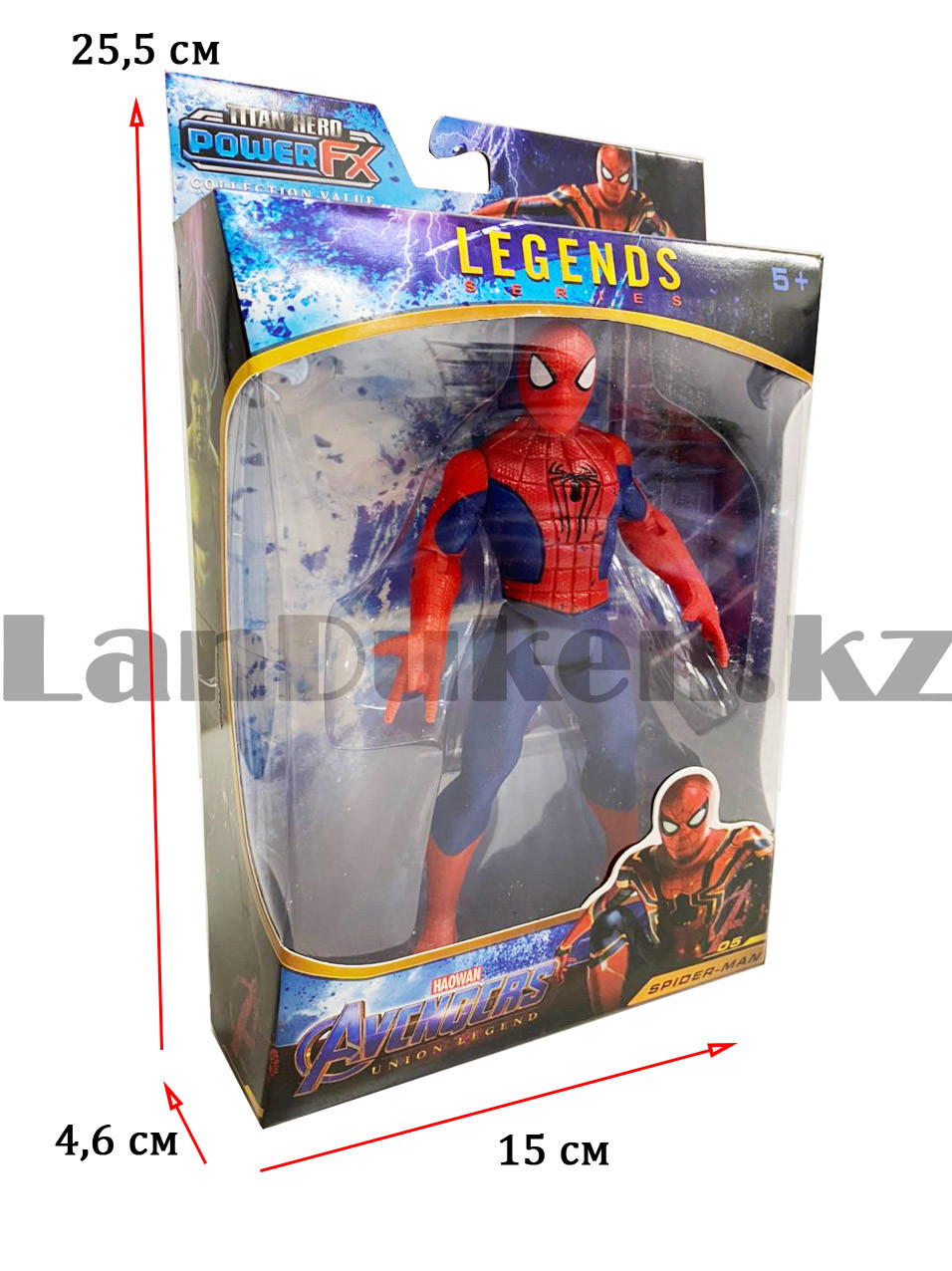 Детская фигурка Человека паука Spider man с подвижными ногами и руками с светоэффектом 17 см - фото 2 - id-p84246116