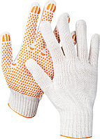 STAYER RIGID, размер L-XL, перчатки трикотажные для тяжелых работ, х/б 7 класс, с ПВХ-гель покрытием (точка).
