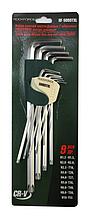RF-5093TXL ROCKFORCE Набор ключей шестигранных 9 предметовHEX/TORX, экстрадлинных (Hex: 1.5, 2, 2.5, 3, 4, 5,