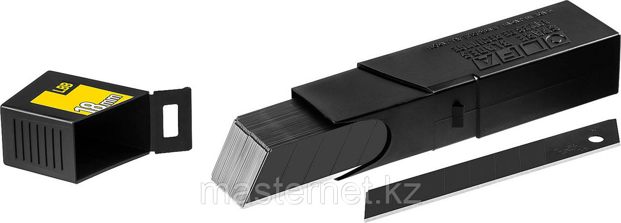 Лезвие OLFA BLACK MAX сегментированное, 8 сегментов, 18х100х0,5мм, 50шт - фото 1 - id-p76293283