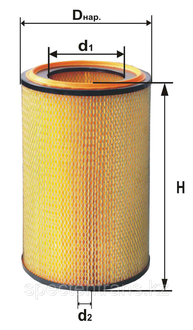 6510-1109080 Элемент фильтра воздушного (ЭФВ) В4345М с дном (DIFA 4345M ...