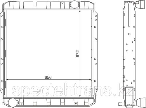 5320-1301010 Радиатор КАМАЗ 3-рядн