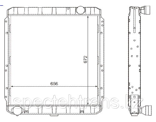 54115Ш-1301010-11 Радиатор КАМАЗ-65115 3-рядный купробрейз